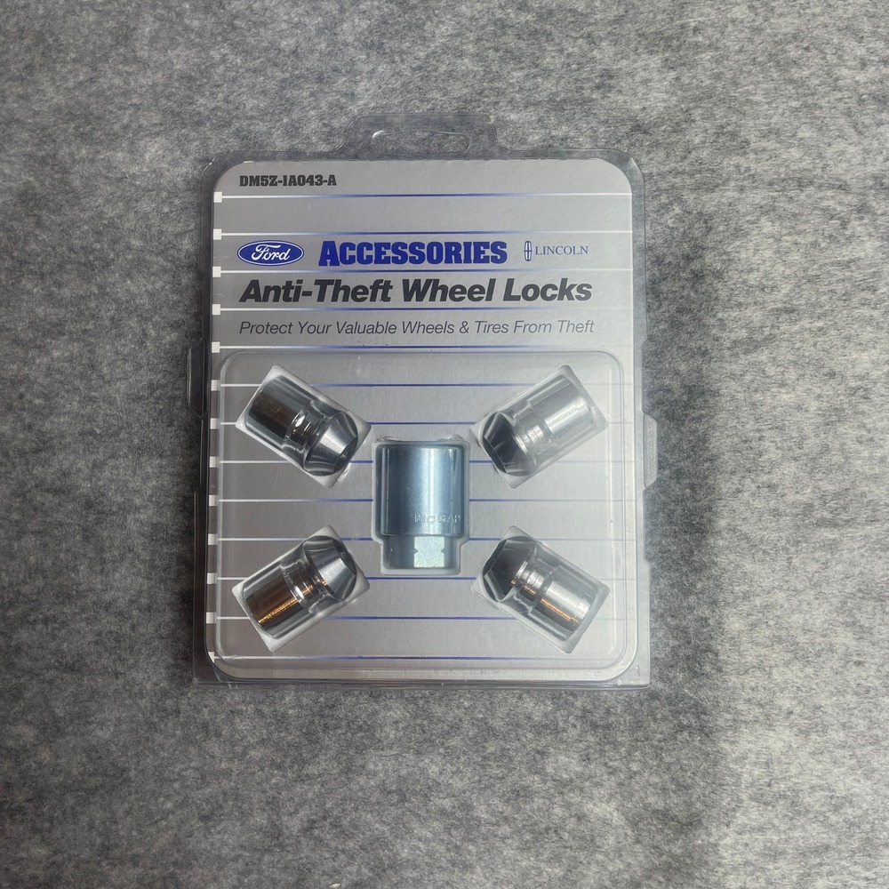 Ford Lincoln Anti-Theft‎ Wheel Locks Kit DM5Z-1A043-A Chrome McGard New